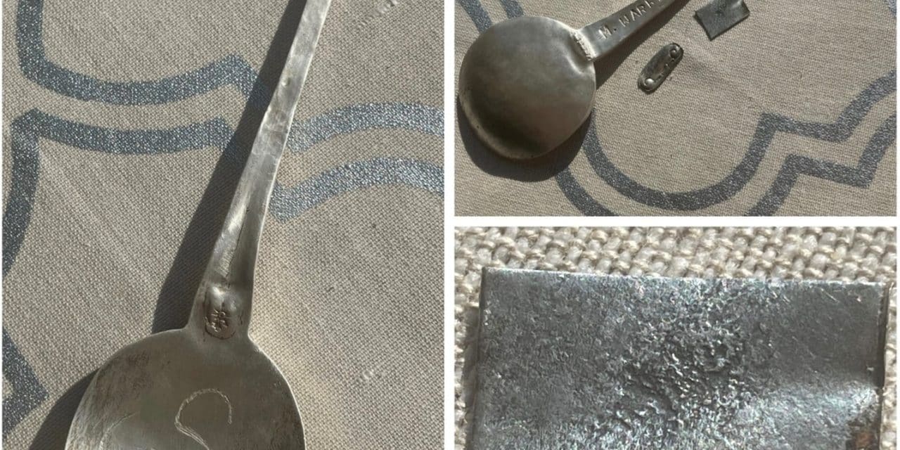 Surviving silver plate finds new life as a spoon