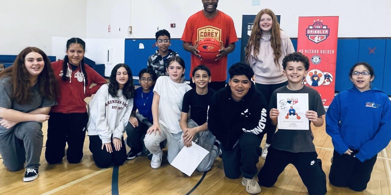 Ex-Globetrotter scores BIG with message of hard work, grit & respect!