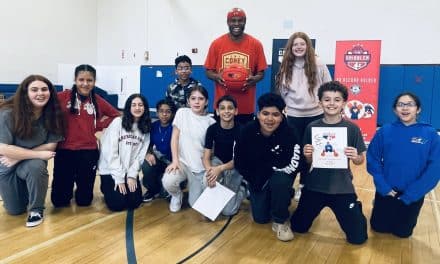 Ex-Globetrotter scores BIG with message of hard work, grit & respect!