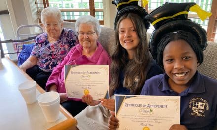 Intergenerational friends celebrate end of school