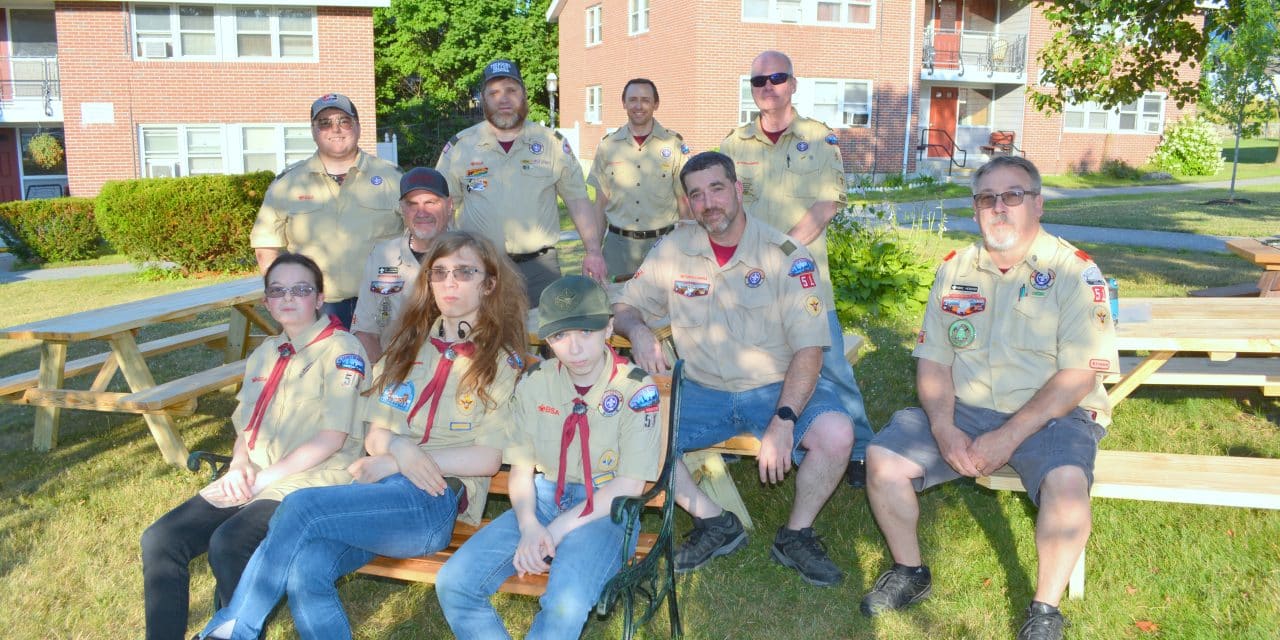 Scouts donate tables, benches to Housing Authority