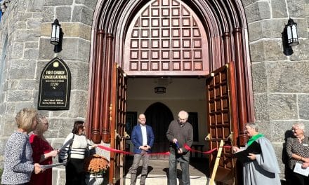 154 years later, bell tower’s leaks are plugged & entrance is renewed!