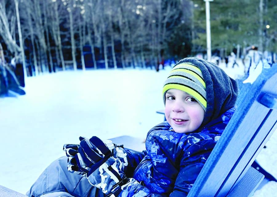Nicholas loves ice!