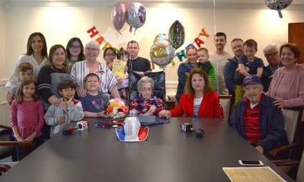 WW2 vet saluted on her 105th birthday!