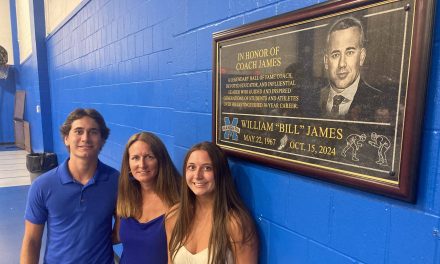 Coach James memorial plaque unveiled at MHS field house