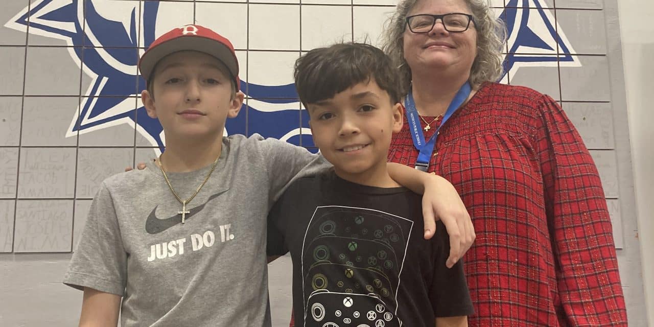 Choking 5th-grader is saved by his bestie & their teacher