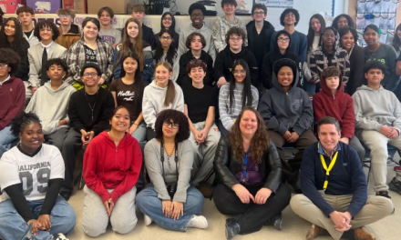 Civic-minded class discusses TV-disposal project with mayor