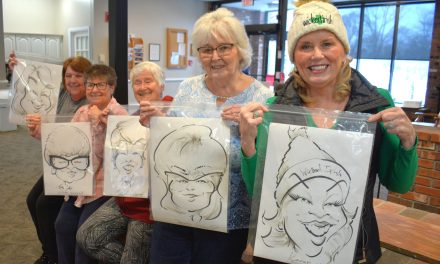 Seniors drawn to  caricature creativity!